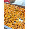 Frozen apricot halves peeled and blanched